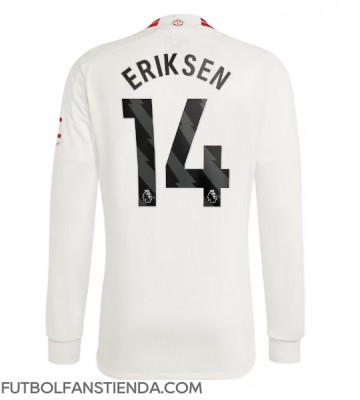 Manchester United Christian Eriksen #14 Tercera Equipación 2023-24 Manga Larga